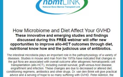 nbmtLINK Webinar: How Microbiome and Diet Affect Your GVHD